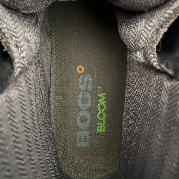 Bogs Holly Lace-up Waterproof Grey Leather Boots Hiking Women's Size 7 NWOT - Picture 9 of 10